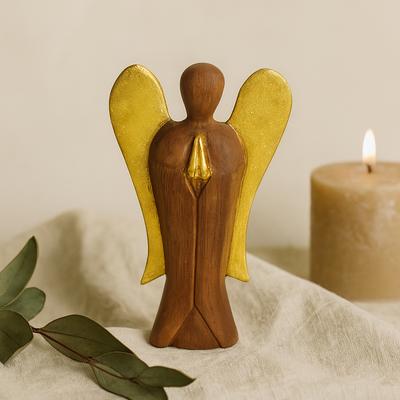 Wooden Angel Figurine, 15cm