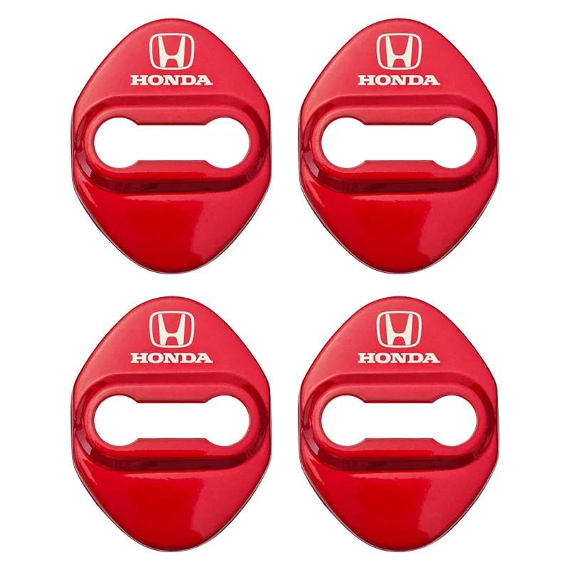 4PCS Car Door Lock Cover Stainless Steel Protection Accessories for Honda CR-V STEPWGN Civic Accord City Envix ODYSSEY VEZEL Fit