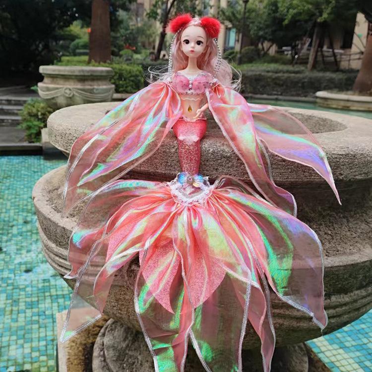45cm Fashion Mermaid Princess BABI Doll Toys Body Joints Movable Pretty Fish Tail Cute 1/6 BJD Princess Doll Play House Toys