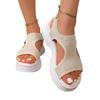 Summer Platform Sports Sandals Fly-Woven Breathable Large Size Casual Muffin Beach Sandals Women