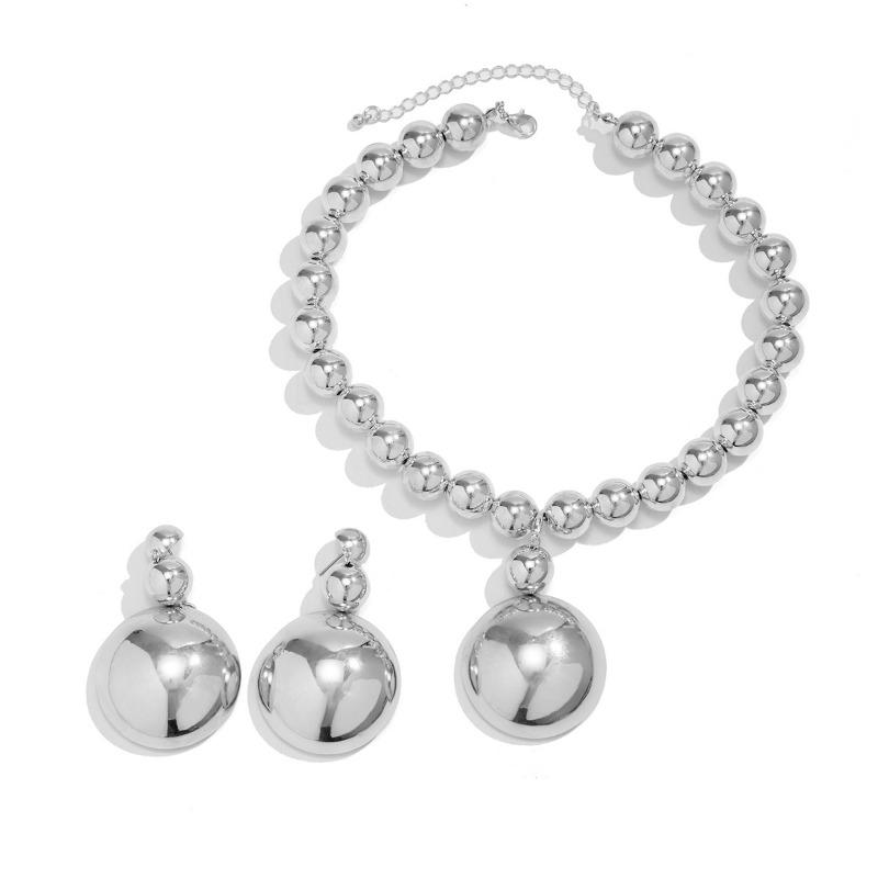 

Преувеличенный геометрический яркий глянцевый комплект украшений из бисера, женская мода, простой кулон, колье, ожерелье, висячие серьги, комплекты аксессуаров