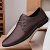 Men's Spring Soft Leather Breathable Casual Cowhide Shoes