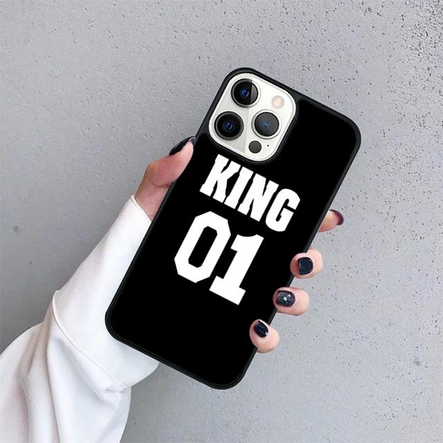 

Чехол для телефона Король Королева Принц Принцесса Для iPhone 17 Air 15 16 14 13 12 Pro Max 11 Pro Max Plus Coque Shell iPhone 11pro