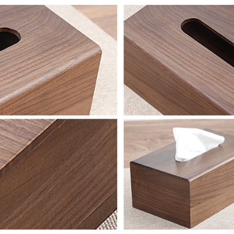 Tömör fekete diófa szövetdoboz