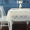 130x180cm Rectangular PVC Waterproof Tablecloth Soft European Lace Plastic Dustproof Table Cover Hot Stamping 3D Patterned Mat