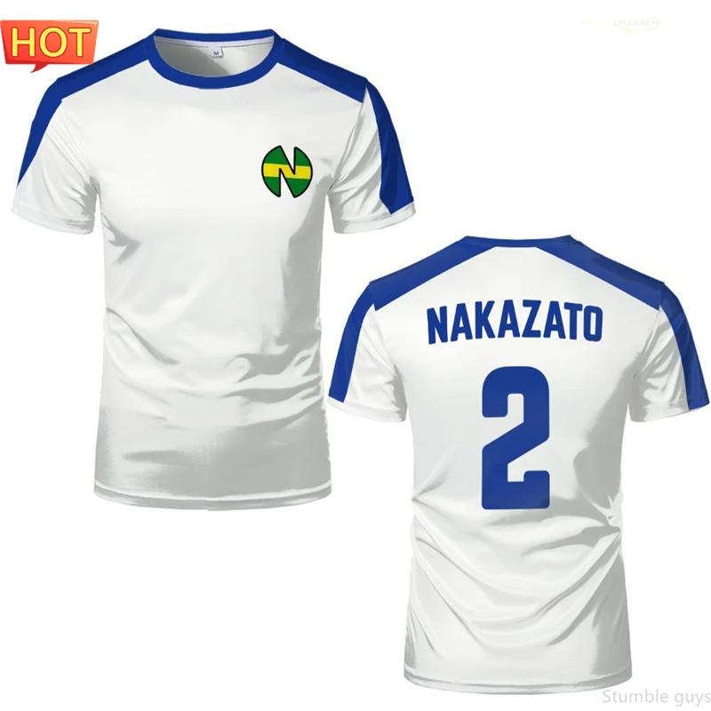 Nankatsu Captain Tsubasa Soccer Jersey Anime Men Clothes Boys Tshirt Kids Cosplay Casual Short Sleeve Top