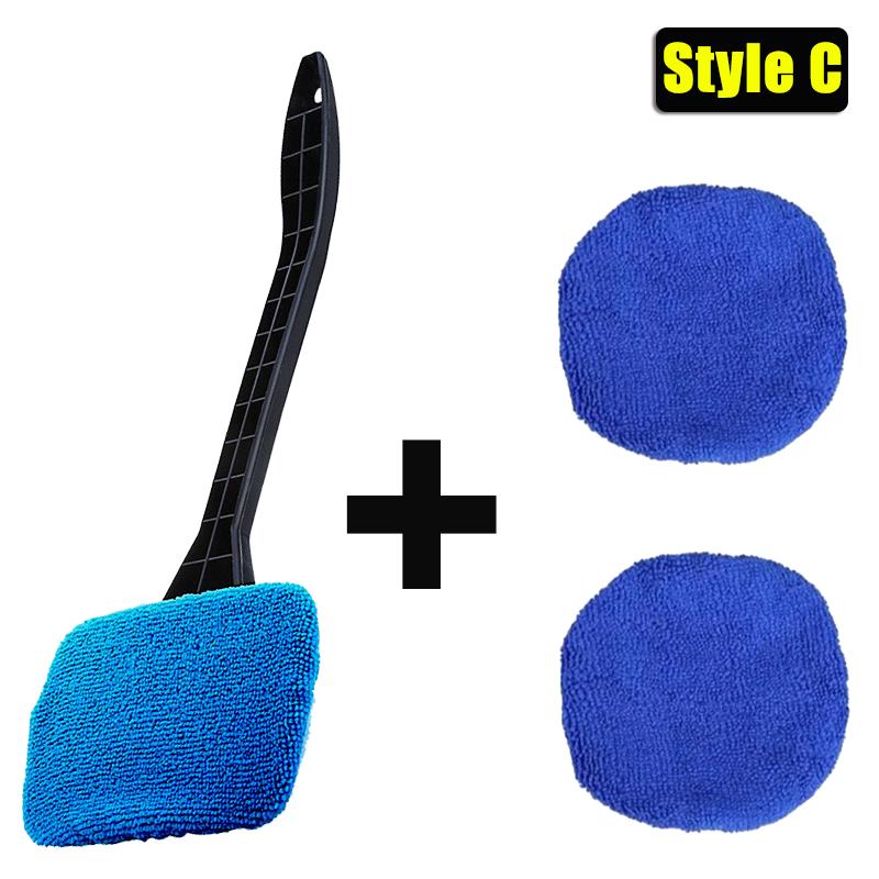 

Щетка для мытья окон автомобиля, щетка для мытья лобового стекла, средство для мытья автомобильных стекол, удаление пыли и запотевание с длинной ручкой, средство для мытья автомобиля 1Set темно-синий