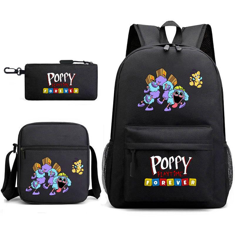 Poppy's Game Time Starry Sky Elementary School Bag Nightmare Animal Large Capacity Backpack Three-piece Set