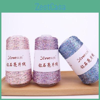 Laine Tissée à la Main Siyue à Paillettes 2 mm Pour Projets DIY 100g