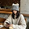 Cute cat face hat women's new autumn and winter face is small, suitable for square and round faces, popular students this year