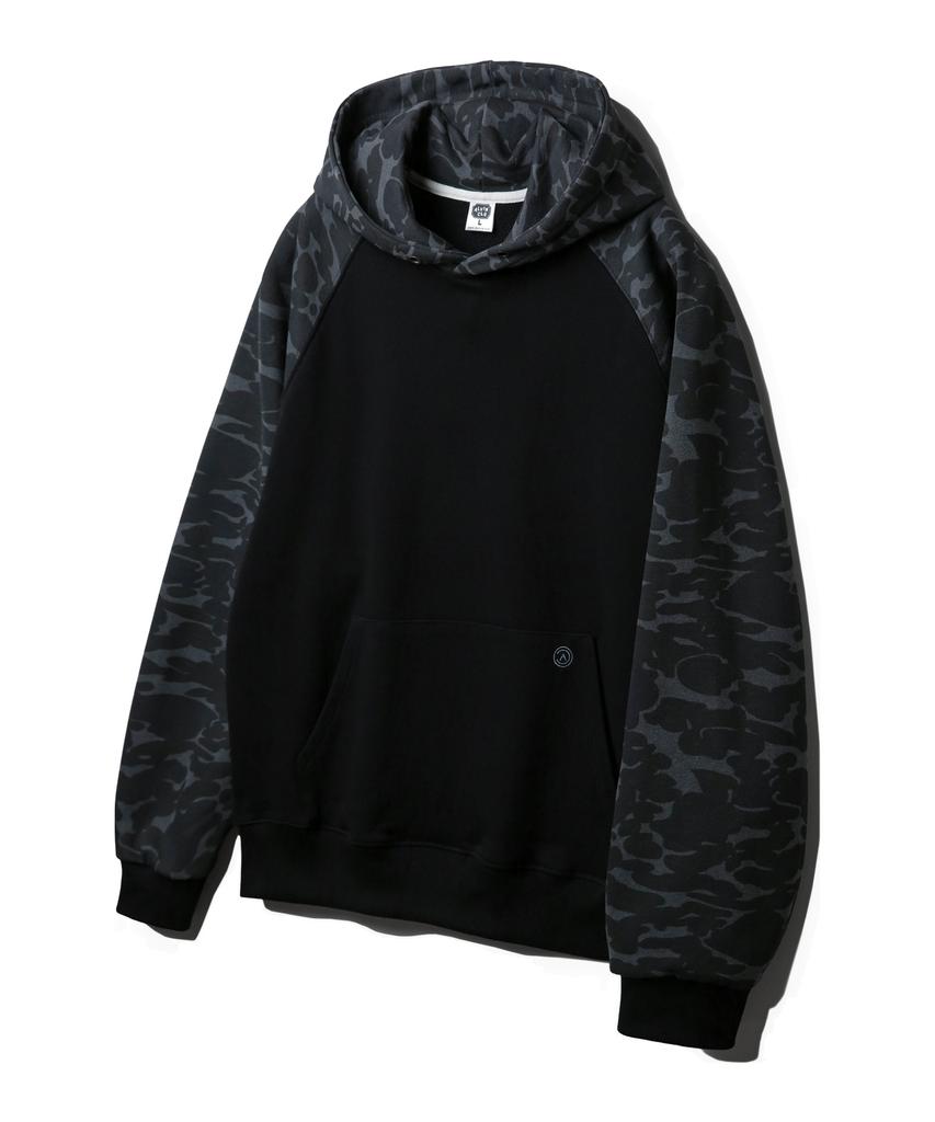 Basic Camo Color Block Raglan Hoodie Azh650 (3 Colors)