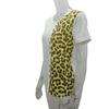 Leopard Print Round Neck Top: Elegant Short Sleeve T-shirt for Women, Casual Spring and Autumn Style 2025