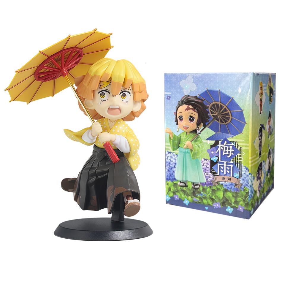 Latest 1-12Pcs Figurine Plum Rain Series Kochou Shinobu Tomioka Giyuu Mitsuri Figurine Plaything Gift For Kids