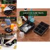 Food Grade Silicone Ice Cube Tray With Lid For Home And Commercial Use