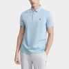 Fila Logo Print Casual Knit Short Sleeve Polo Shirt Men Polo Shirts Forget-Me-Not-Blue F11M321106ALB