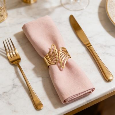 1-24PCS Minimalist Butterfly Wing Napkin Rings Luxury Hotel and Wedding Fine Dining Table Decor Napkin Holders