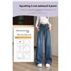 Women's Rhinestone Wide-Leg Jeans 2026 New High-Waisted Loose Design with Draped Straight Legs