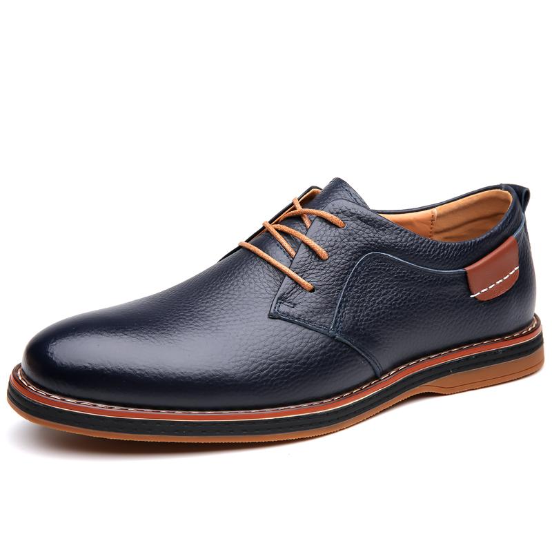 Casual Leather Fashionable Business Shoe Classic Office Walking Oxford Shoes Versatile Lace-Up Wedding Retro Flat Designer Shoes