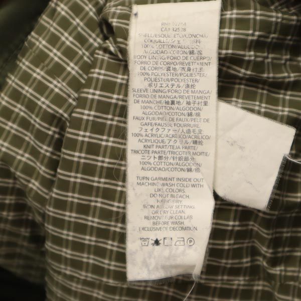 Armani Exchange Military Faux Fur Mod Coat L Khaki Women Used