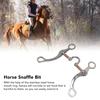 Stainless Steel Horse Mouth Bit Wear Resistant Equestrian Equipment Horse Gag Bit  Racetracks