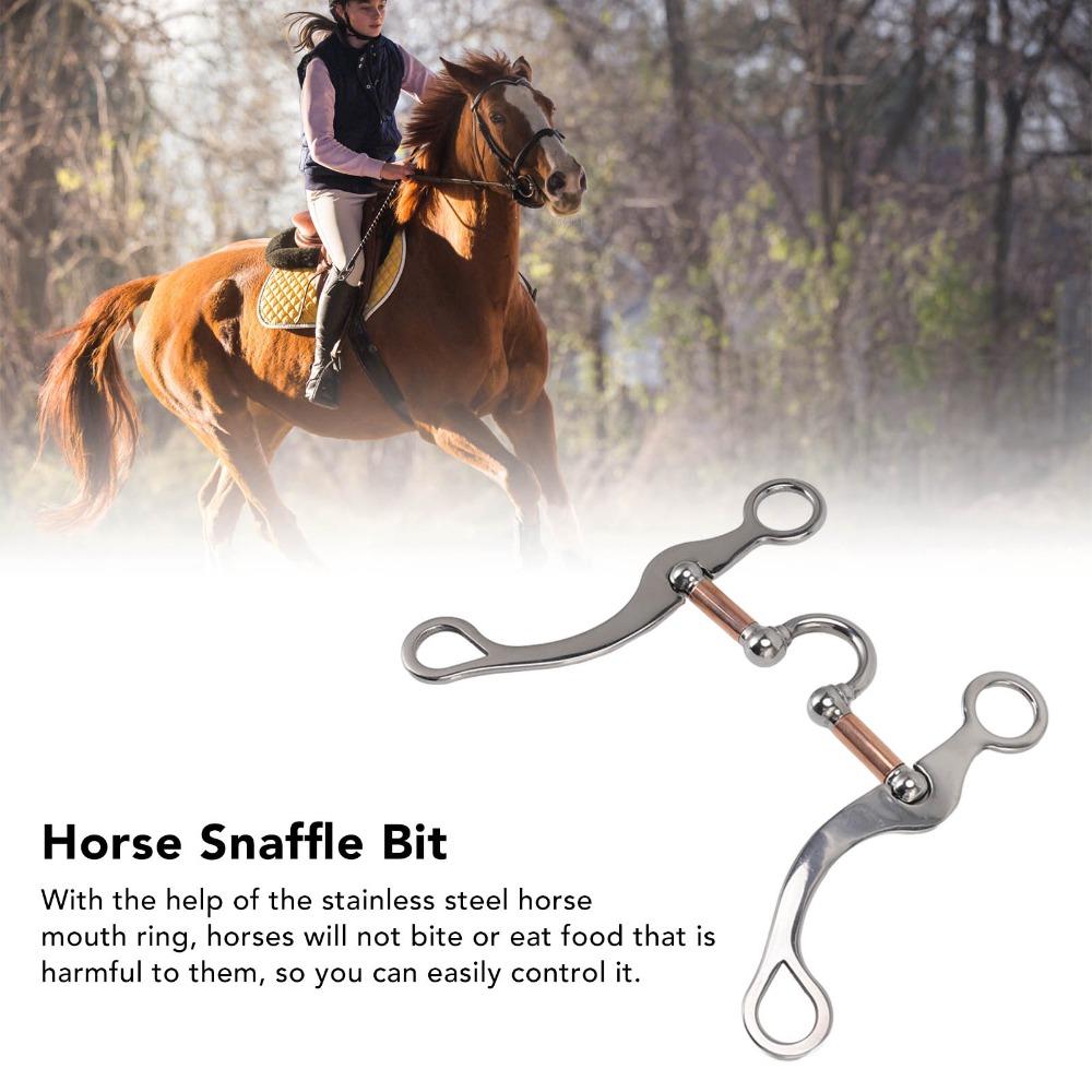 Stainless Steel Horse Mouth Bit Wear Resistant Equestrian Equipment Horse Gag Bit Racetracks