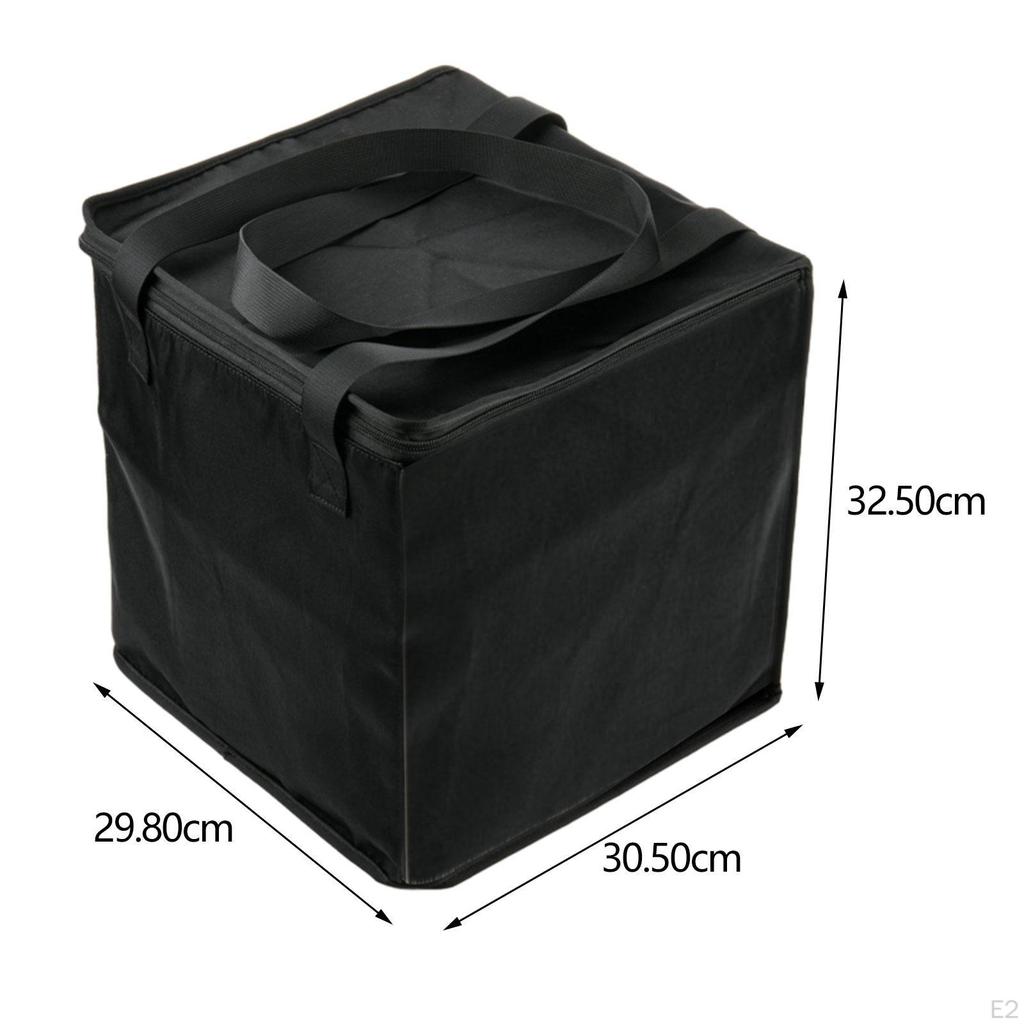 Vinyl Record Storage Bag 29.8x30.5x32.5cm Large Capacity Fits 12'' Collection for Travel and