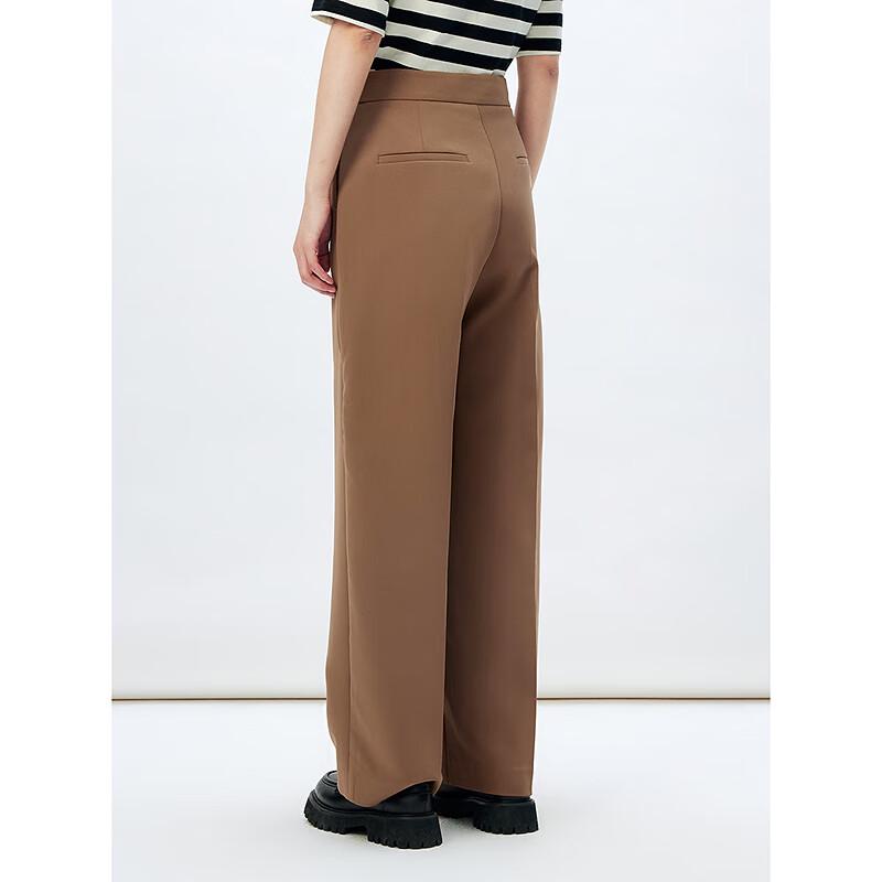 PEACEBIRD Women's Pleated Wide-Leg Casual Pants