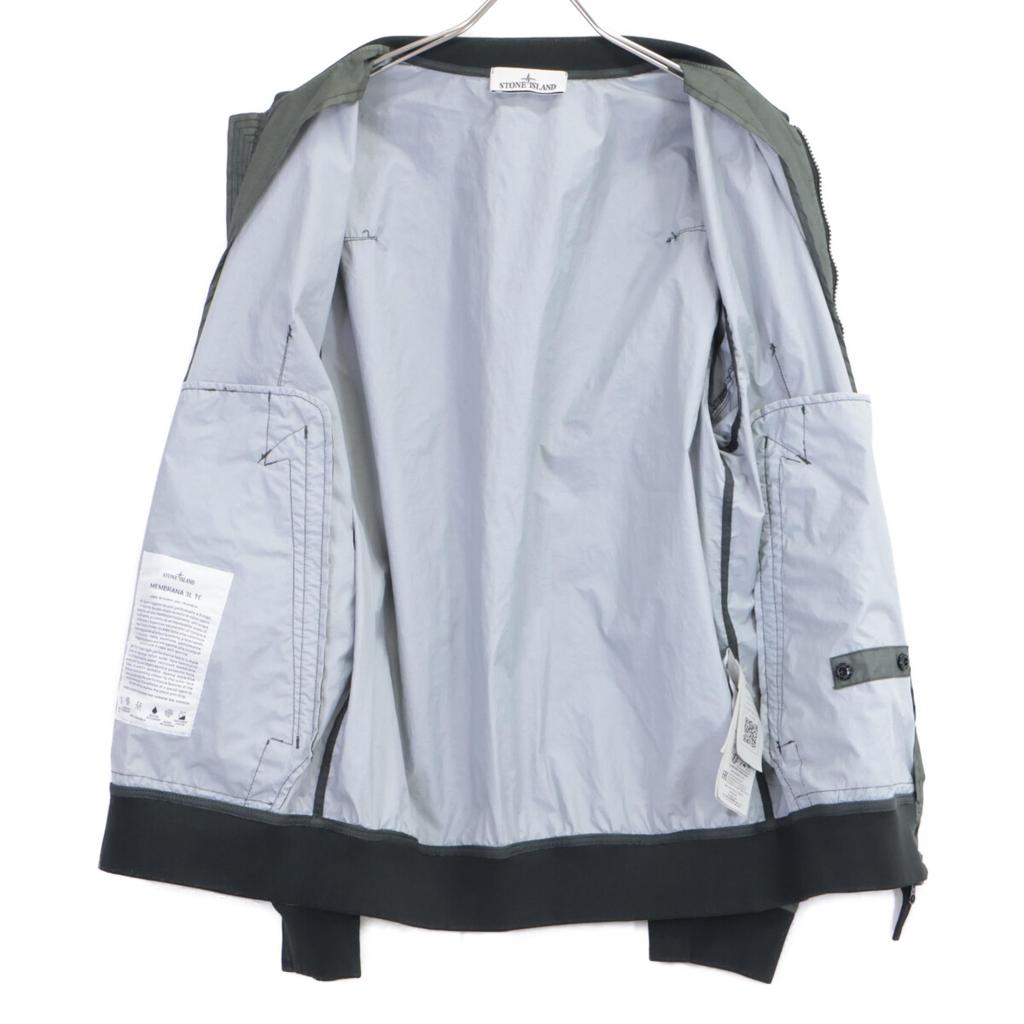 STONE ISLAND [Excellent Condition/Domestically Manufactured/24 Stainless Steel] 801541223 Membrana 3L TC Bomber Jacket Nylon Bomber Jacket M khakiUsed