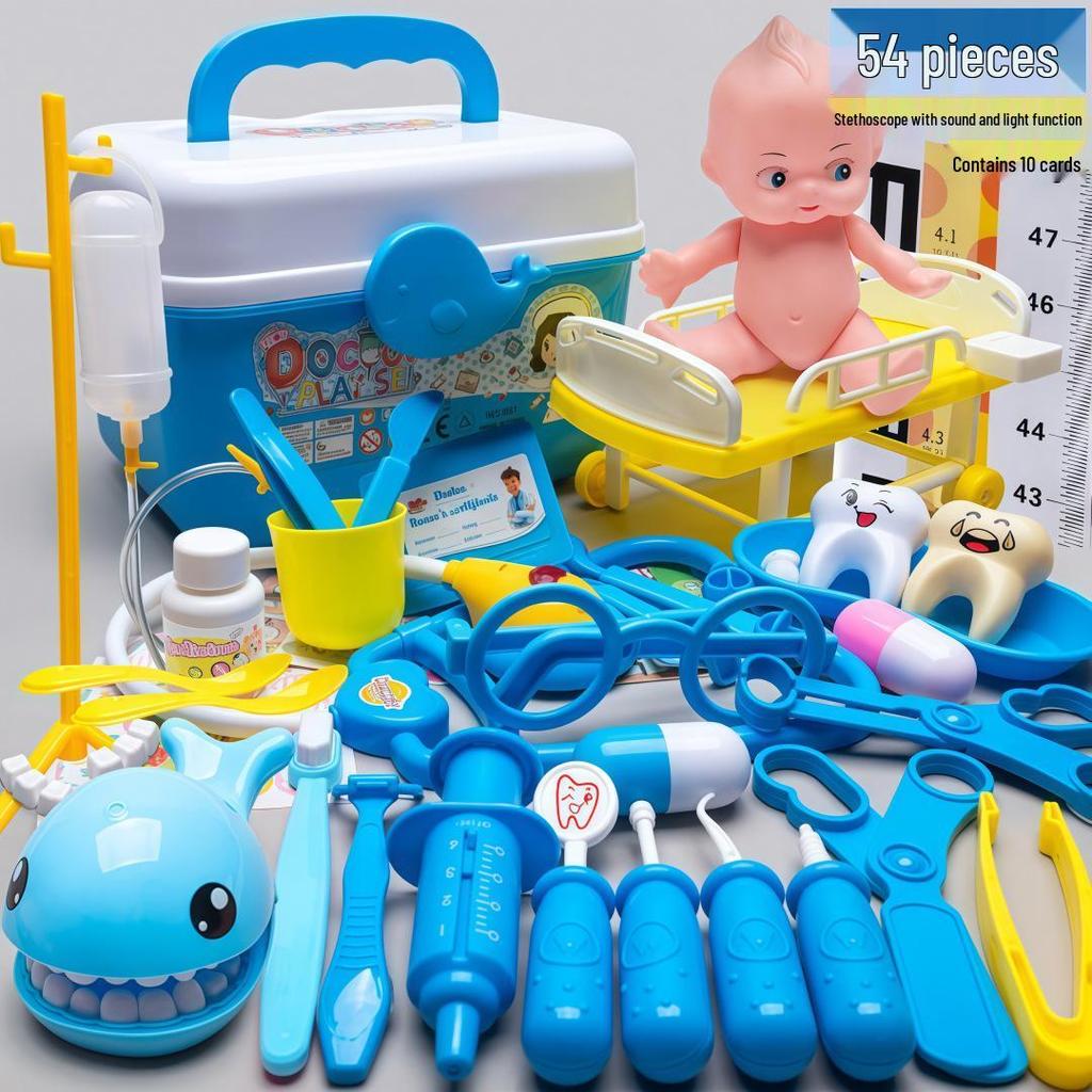 Kids' Doctor Nurse Playset: Stethoscope, Syringe, Toothbrush for Parent-Child Interaction & Learning