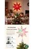 LED Illuminated Christmas Acrylic Octagonal Tree Topper Star - Colorful Eight-Pointed Red Design