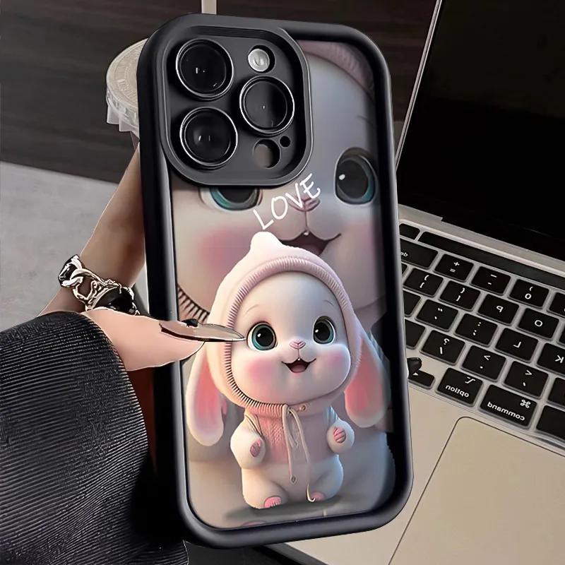 

Мягкий клейкий чехол Bunny для телефона Apple iPhone 13 Pro Max, XS, 12, 11 и 14