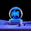 Unicorn Wing 3D Crystal Ball Night Light with Rotating Colorful LED Bluetooth Base