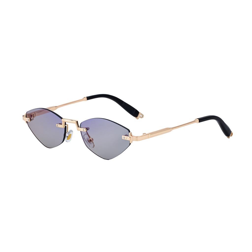 JYL TS Women's Rimless Cat-Eye - Metal-Temple Trendy Sun Shades WF-5G278