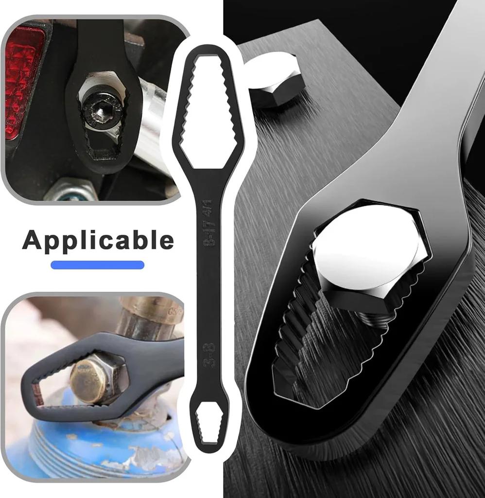 New Multifunctional Double Headed Plum Blossom Wrench Self Tightening Adjustable Glasses Universal Household EDC Manual Tool