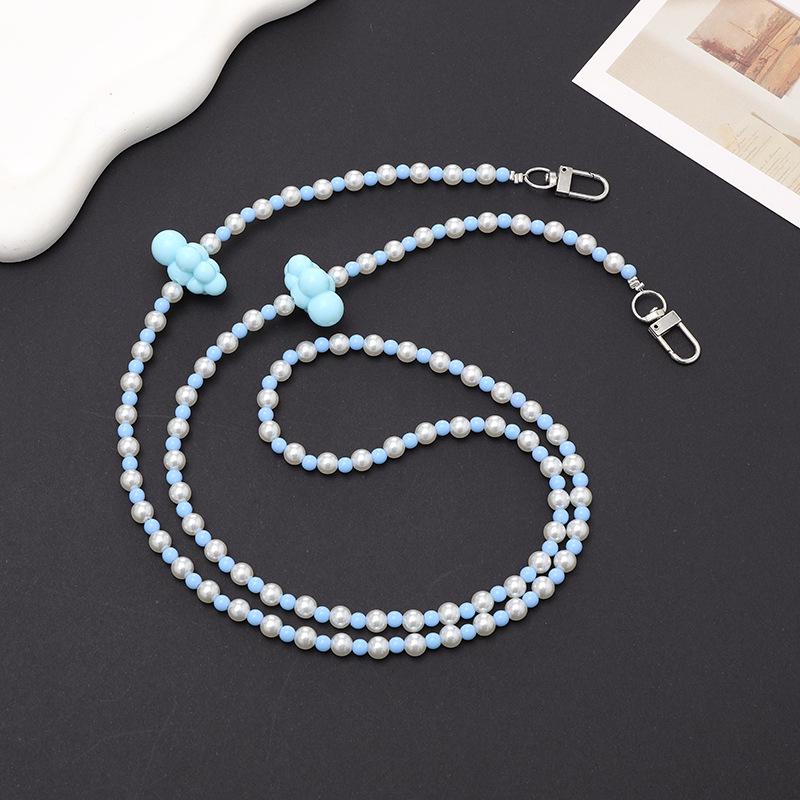 Yi Lian Acrylic Beaded Phone Chain: Pearl Crossbody Strap Charm for Women