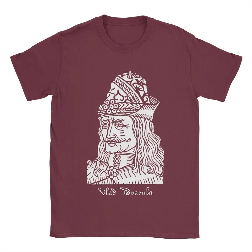 Vlad Dracula Tepes The Impaler Vampire Horror Movie T-Shirt Men Vintage Cotton Tee Shirt O Neck T Shirts Graphic Printed Clothes