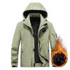 Autumn and Winter New Fleece Jacket Men's Military Tooling Large Size Multi-bag Can Be Off The Hat Thickened Jacket