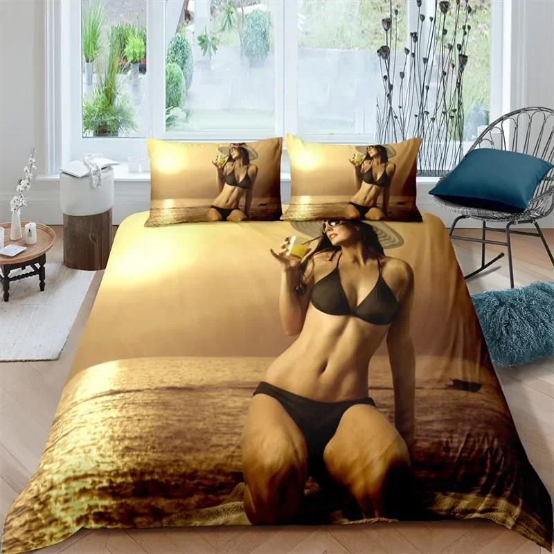 3D Print Car Sexy Buttocks Girl Bedding Set Single Twin Double Queen King Cal King Size Bed Linen Set
