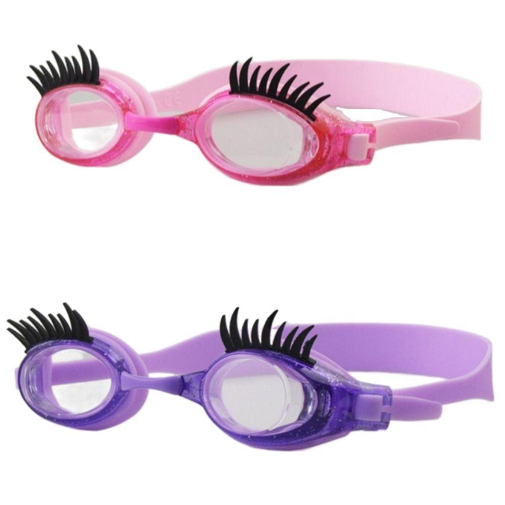 Waterproof Eyelash Glasses Eyelash Swimming Goggles Childrens Swimming Goggles  Boys Girls Baby