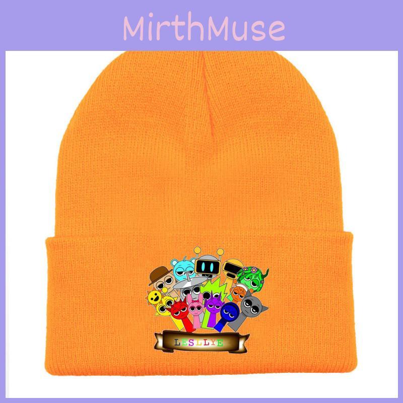 Sprunki Acrylic Knit Beanie Solid Color Print Winter Hat Unisex Design For Men Women 2023