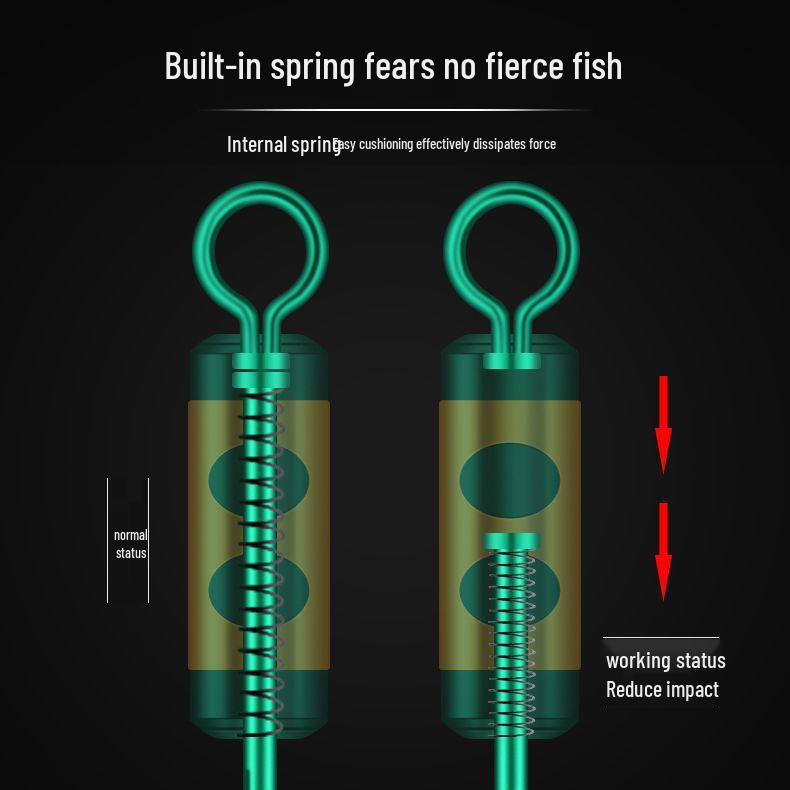 0.01 Subline Fishing Connector: Quick Change Clip with Integrated Silicone - Set of 5