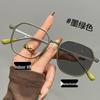 Personalized Unisex Trendy Blue Light Blocking Photochromic Large Frame Eyeglasses