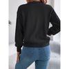 Autumn/Winter Casual Colour-Blocked Cable-Knit Bell-Sleeve Women's Pullover