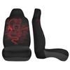 Red Chinese Dragon Totem Print Car Seat Covers Set of 2 Front Bucket Seat Protector Accessories Universal Fit Most Cars Trucks