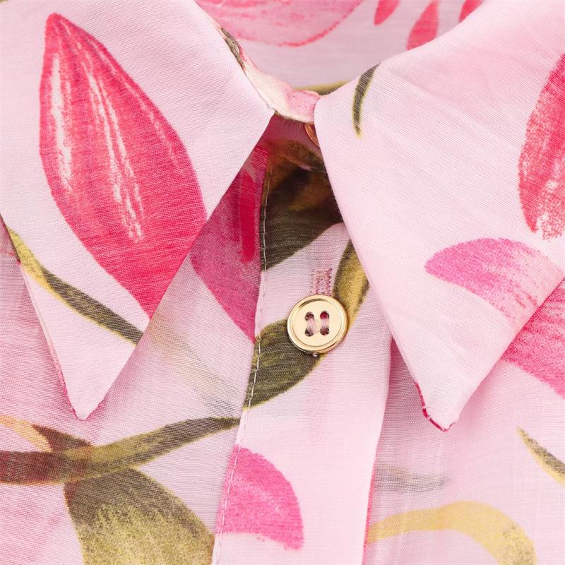 Autumn/Winter 2025 Women's Loose Floral Lapel Shirt