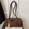 Korean Version of Niche Fashion Bag 2025 New Retro Leopard Print Shoulder Bag Large Capacity Texture Commuter Underarm Bag