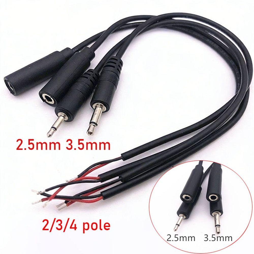 1 Stück 2,5 mm/3,5 mm Mono Stereo AUX-Stecker 2/3/4 Pins DIY Audio-Verlängerungskabel Stecker Buchse