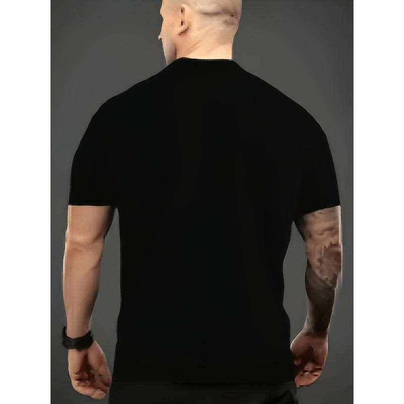 Men'S Casual Sports Fashion Short-Sleeve Shirt for Fitness And Outdoor Activities, Elastic And Comfortable, Suitable for Sports, Travel