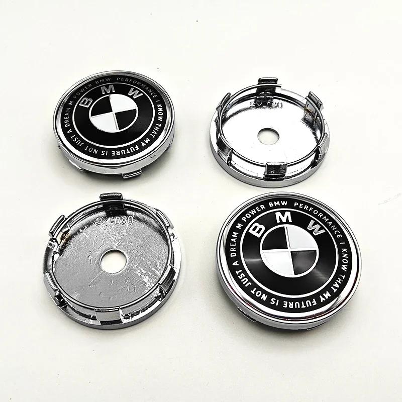 4PCS 56/60/68mm Car Hub Cap Decor Sticker Badge Wheel Center Covers Decal Auto Accessories For BMW M E36 E46 E60 E90 F10 E36 G20