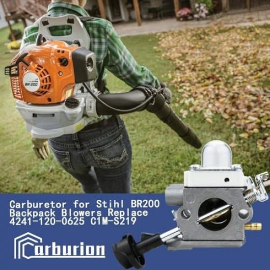 Carburetor Kit for STIHL BR200 Backpack Blower Carb 42411200625 C1MS219 C1M-S219
